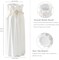 White Ceramic Flower Vase – Modern Minimalist Farmhouse Décor, 9.5" H x 3.9" W, Cute Decorative Centerpiece for Tulips, Pampas Grass & Table or Bathroom Shelf Styling